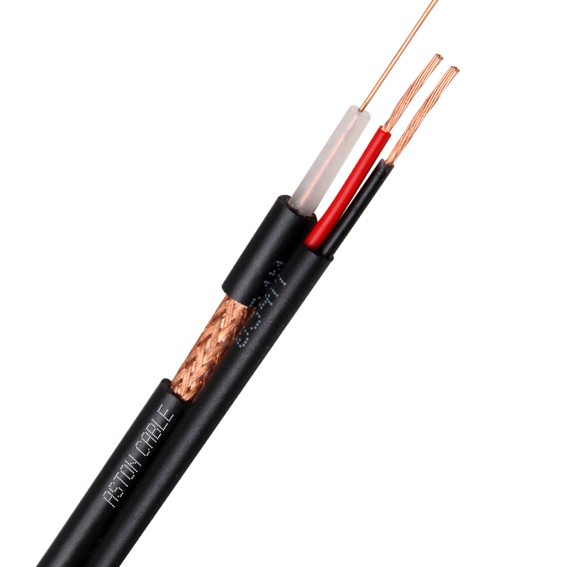 Solid PE insulation RG59 with power cable RG59+2C