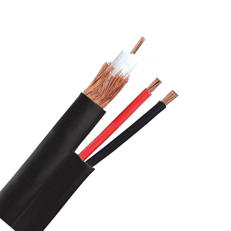 Copper RG6 coaxial cable with power RG6+2C cable