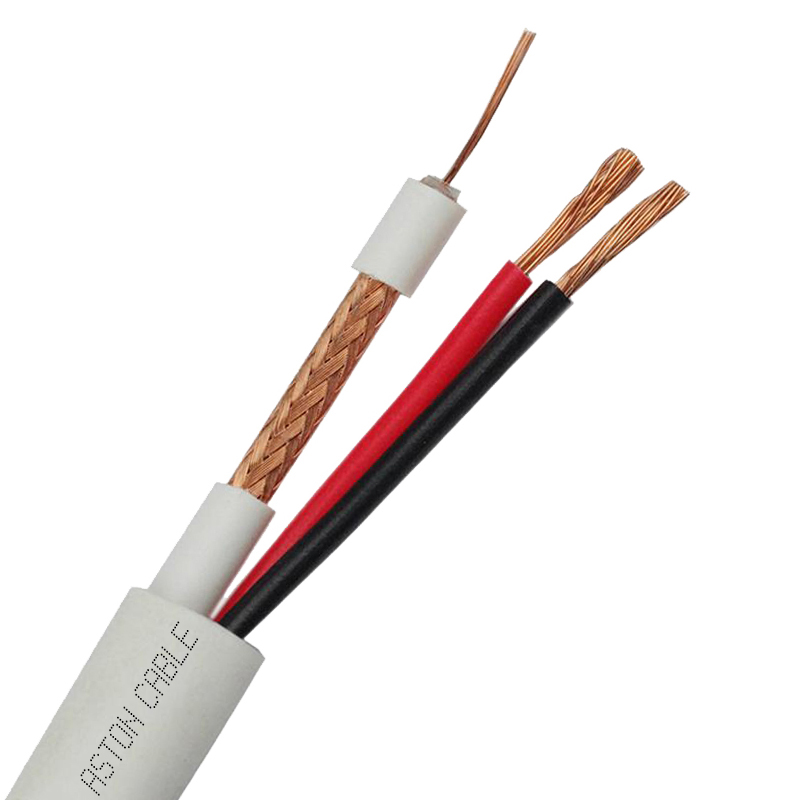 Coating PVC RG59 coaxial cable with power